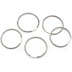 Darice Jewelry Designer Silver Tone Endless Hoop Earrings 6-Pairs DIY Findings